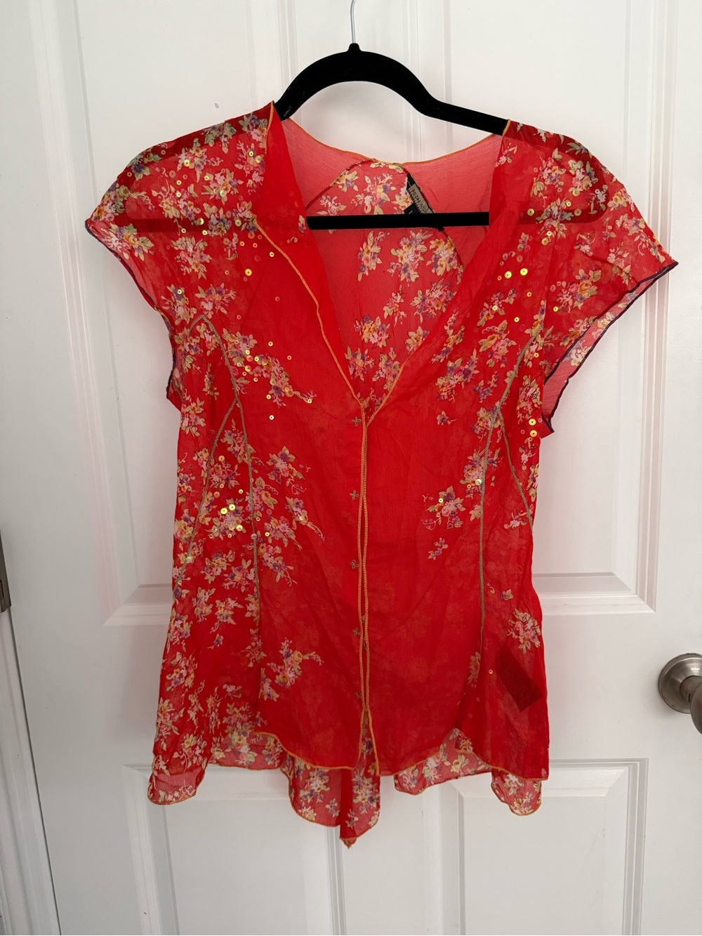 Rozae Nichols silk cotton semi sheer top